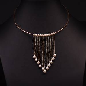 Collier ras du cou en perles blanches, style moderne pour femme, idéal pour <span class=keywords><strong>les</strong></span> occasions formelles, cadeau pour elle, fermoir réglable, accessoires - Product Image 2