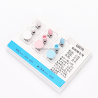 Fresa de pulido dental de silicona, sistema de 3 etapas (blanco, rosa, azul) para pulido de resina compuesta, coronas temporales y bases de dentaduras postizas