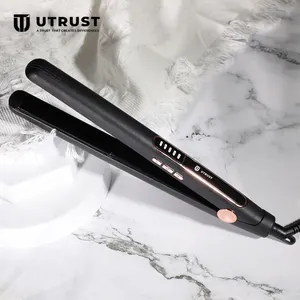 Custom Electric Fast Heating 450F Flat Iron 24mm Hair Straightener Titanium Professional