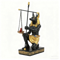Statue d'Anubis grandeur nature en bronze, représentant le dieu chien égyptien, figurine d'animal en fonte