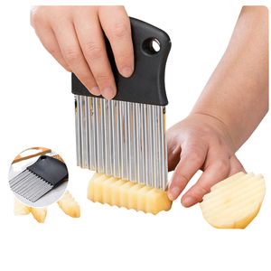Wholesale <b>Multifunction</b> Stainless Steel Wave Blade Knife Onion <b>Vegetable</b> <b>Cutter</b> Comfortable Handle Potato Slicer Home Kitchen - Product Image 1