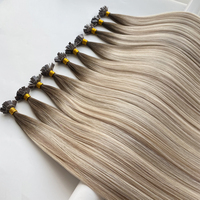 Extensions de cheveux humains Remy pré-collées à pointe plate droite, cuticules alignées, qualité brute, modèle 2026