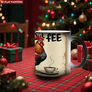 Frosted Black 11oz <b>Ceramic</b> Mug Heat Sensitive Sublimation <b>Cup</b> For Coffee Lovers - Product Image 2