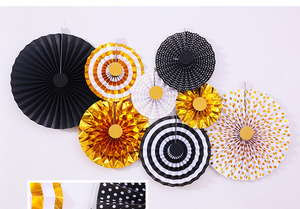 Ventilateur de <span class=keywords><strong>papier</strong></span> décoratif or chaud fenêtre <span class=keywords><strong>papier</strong></span> peint fleur ventilateur pour mariage Ramadan ou remise des diplômes chambre mise en page fond - Product Image 5