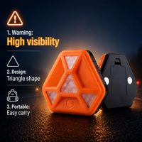Shingel LED Verkehrswarnleuchte Rotes Dreieck Straßenfackel Magnetische Notfall-Signallampe IP54 Outdoor Auto-Beleuchtung