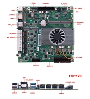 Carte mère BKHD NAS Mini ITX N100 avec 4*2.5G Lan 6 * SATA3.0 2 * M.2 DDR5 pour routeur souple serveur prise de stockage de données 17x17CM