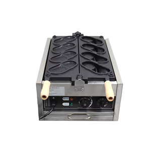 Machine à gaufres en acier inoxydable électrique commerciale en forme de <span class=keywords><strong>crocs</strong></span>, antiadhésive, machine à grignoter, contrôle du bouton de température, 220V, haute puissance - Product Image 3