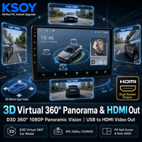 KSOY-TS105 Radio DVR Mobil Android, Audio Mobil Android, Navigasi 4G, Dual BT, Layar Sentuh Optik, Wireless Carplay, Universal RDS FM