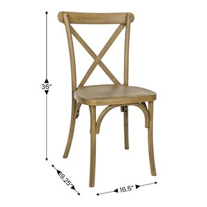 Toon Wood Real Rattan <b>Chair</b> Luxurious French Design <b>Stackable</b> Removable for Home Hotels Weddings Outdoors Parks Banquets - Product Image 2