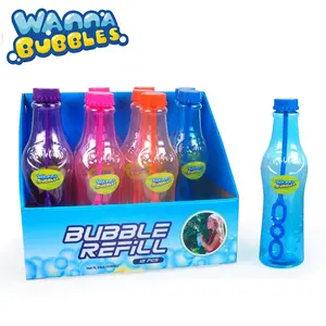 Bottle Shape Safe Colorful PET Bubble Refill Liquid Solution Kids Soap Blow Water Bubble Toy