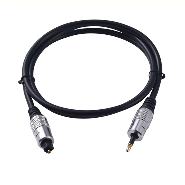 1m Digital Optical Audio Cable Toslink to Toslink Gold Plated With Metal Shell Optical Toslink Cable