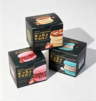 Boîte d'emballage pour macarons avec logo personnalisé, boîte en papier alimentaire pour desserts avec logo personnalisé