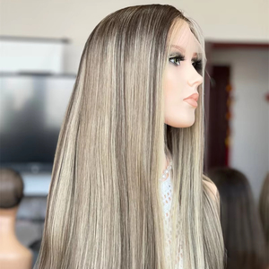 Factory Wholesale 24" <b>Silky</b> Straight <b>Top</b> Quality European Raw Virgin HD Lace <b>Top</b> Human Hair Jewish Wigs - Product Image 1