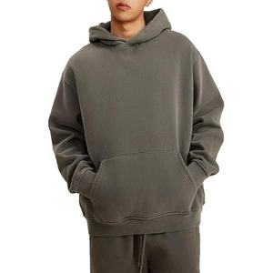 Sudadera con Capucha para Hombre, Personalizada con Logotipo Bordado en 3D, Corte Regular, 100% Algodón, Ecológica, Resistente al Viento, Invierno, Lavado a la Piedra, Estilo Vintage - Product Image 2