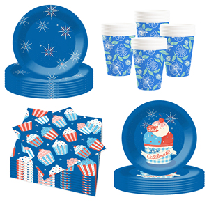 Juego de Vajilla para Fiesta de Cumpleaños Infantil DAMAI, Plato de Papel, Vaso de Papel y Servilleta para Fiesta de Cumpleaños Infantil del Día de la Independencia Americana - Product Image 5