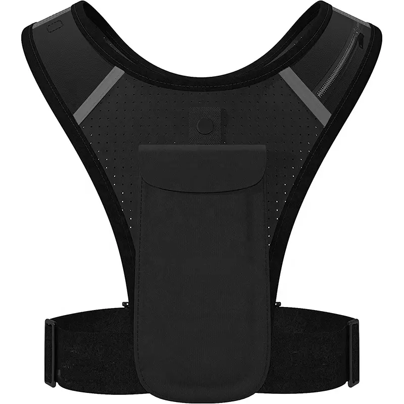Custom your own design and logo with Reflective light phone chest holder running vest phone