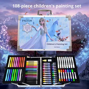 Set <span class=keywords><strong>di</strong></span> Cancelleria per Bambini da 108 Pezzi, Confezione Regalo con Design Ultraman e <span class=keywords><strong>Frozen</strong></span>, Penne ad Acquerello, Matite Colorate, Pastelli - Regalo Speciale <span class=keywords><strong>di</strong></span> Compleanno - Product Image 2
