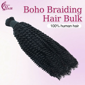 FH 100% Unprocessed Virgin Natural Kinky Curly Bulk <b>Braiding</b> Cabelo Human <b>Hair</b> No Weft for <b>Braiding</b> <b>Hair</b> <b>Extensions</b> - Product Image 3
