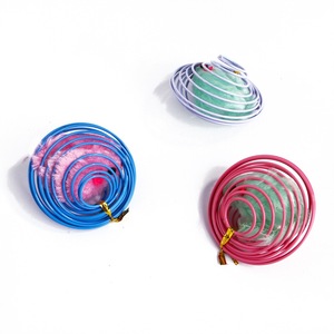 Eco-Friendly Cat Toy from <strong>Pet</strong> Supplier Colorful <strong>Playful</strong> Coils with Mouse Fur Stretchable Rolling Balls for Cats - Product Image 6