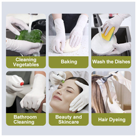 XINGYU Lot de 30 gants de nettoyage ménagers durables en nitrile, 30 cm, qualité alimentaire, résistants à l'huile, imperméables, compatibles écrans tactiles, gants ménagers aromatiques
