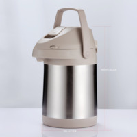 Thermos à pression d'air, double paroi en acier inoxydable, gourde à vide, pompe à eau, carafe à vide, flacons, bouteille à eau pour café, thé