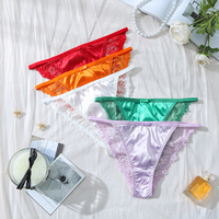 XX135 Hot Sale Gebreide Kant Effen Zachte Ademend Ecologisch Vriendelijke Dames Bikini Onderbroekjes Doorschijnend