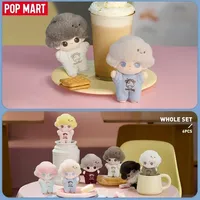 POPMART DIMOO Série CRUSH on COFFEE Boîte Mystère Porte-clés en Peluche à Visage Doux Sorpresa pour Filles Modèle Mignon Cadeau d'Anniversaire