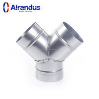 NUEVO Conector en Y Flexible para HVACR, Tubo de Escape Moderno para Cocina, 100*80 315*315, Conexión en Y de Hierro sin Goma