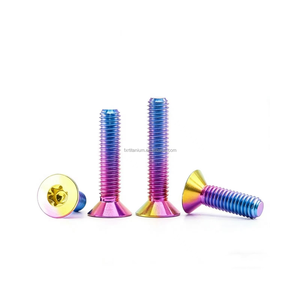 Visserie en alliage de titane sur mesure, colorée, GR5 DIN7991 ISO14582, à tête fraisée Torx, M4/M5/M6/M8, finition anodisée PVD - Product Image 2