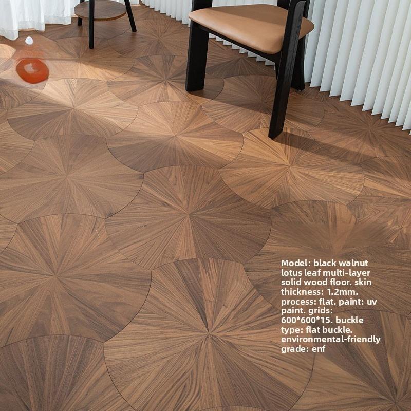 Heterosexual mosaic black walnut lotus leaf