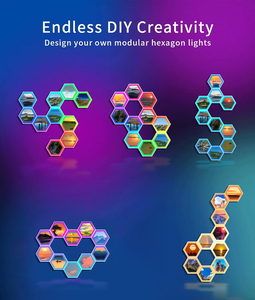 Lục giác Led nối đèn cho phòng chơi game hiện đại cuộc sống thông minh app điều khiển từ xa 33 Wát wifi cho Bluetooth miễn phí nối ảnh tường - Product Image 6