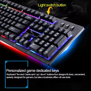 Set de Teclado y Ratón para Juegos con Cable, Diseño Flotante, USB, LED, Iluminado, Venta al Por Mayor - Product Image 4