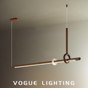 Japanese Zen Style Wood Chandelier <b>Led</b> Long Pendant <b>Light</b> For Restaurant Tea Room Wabi Sabi Minimalist Design - Product Image 4