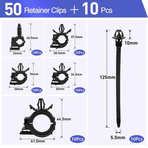 通用汽车用60pcs汽车线材走线夹紧固件盘绕分类套件 - Product Image 3