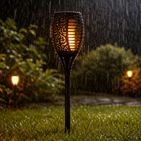 Lampe solaire à piquet pour jardin, lumière LED pour pelouse, lumière blanc chaud, certifiée RoHS, étanche IP55, rechargeable, portable