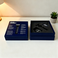 Boîte cadeau rigide en carton pour rasoir avec logo personnalisé, boîte d'emballage pour rasoir en carton laminé mat avec insert en mousse EVA