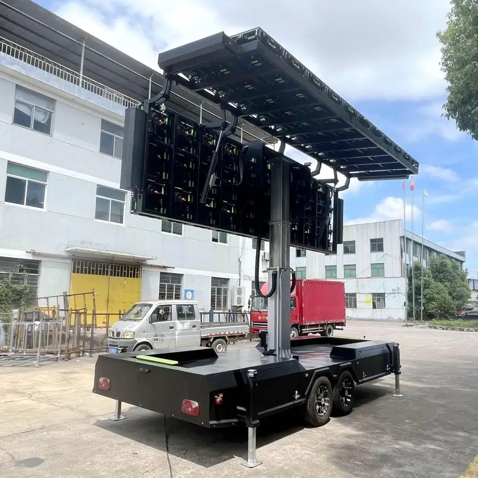 Portable and removable P4.81 outdoor panels led display on truck rental led sign screen board