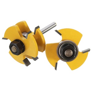<span class=keywords><strong>Fraise</strong></span> à rainurer en T pour le travail du bois, 8 mm, tige de 1/4 po, jeu de fraises à rainurer et à rainurer et à rainurer (tongue and groove) - Product Image 5