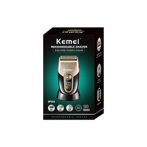 เครื่องโกนหนวดไฟฟ้า Kemei Km-3209 ใบมีดคู่ ชาร์จไฟได้ ชาร์จผ่าน USB สำหรับผู้ชาย สีดำ - Product Image 6