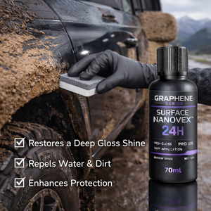 GRAPHONEX Nanovex 24H Revêtement céramique au graphène 60µm d'épaisseur Haute brillance Durabilité ultime (70ml) Fonction auto-réparatrice 10 ans - Product Image 3