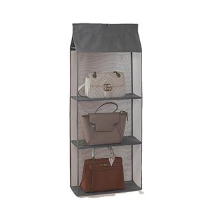Organizador de bolsas colgante, estante de almacenamiento montado en la pared, rectangular, de tela no tejida, multiusos, para uso en armarios y guardarropas - Product Image 1