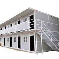 Maison conteneur pliable 20 pieds avec fenêtres, escalier, design respirant, couleur personnalisable, style moderne du milieu du siècle, garantie 1 an pour hôtel