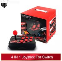 Mando Arcade con Cable 4 en 1 para Switch, PS3, PC, Android TV con Botones de Función Completa, Controlador de Juegos USB
