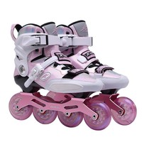 Patins à roulettes en ligne pour filles SQ, en fibre de carbone, à roues plates, pour l'enseignement et la pratique artistique