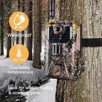 Cámara de Caza Suntek 2G 1080P SMS GSM MMS SMTP Impermeable, Cámaras de Seguridad Inalámbricas Infrarrojas para el Hogar, Trampas Fotográficas HC-900M