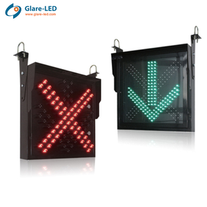 Nhà máy trực tiếp giao thông đường đỏ chữ thập màu xanh lá cây mũi tên LED hiển thị LED Lane hướng dẫn Bảng điều chỉnh LED kiểm soát làn đường dấu hiệu - Product Image 2