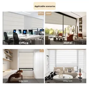 Persianas romanas con ojales personalizables vintage con función opaca estilo europeo-americano para sala de estar <span class=keywords><strong>y</strong></span> oficina - Product Image 5