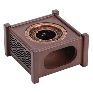 Walnut Color Warm Tea <b>Stove</b> Square Shape Candle Heating Tea Roasting <b>Stove</b> Home Use Tea Warmer - Product Image 5