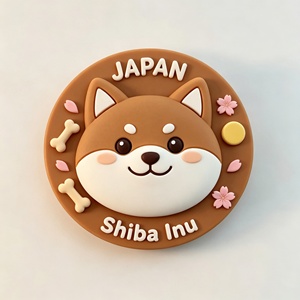 Autocollant de réfrigérateur en résine style billet de <span class=keywords><strong>train</strong></span> de <span class=keywords><strong>Tokyo</strong></span> avec motif chiot et accent Sakura japonais, souvenir de voyage, décoration d'intérieur, cadeau - Product Image 4