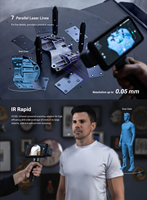 Escáner 3D Shining EinScan Rigil |   Precisión Alta de 0.04 mm |   Láser Azul de 50 Líneas |   Ingeniería inversa inalámbrica todo en uno